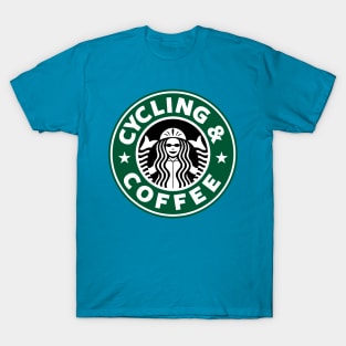 Cycling And Coffee Gift For Cyclist and Coffee Lovers T-Shirt